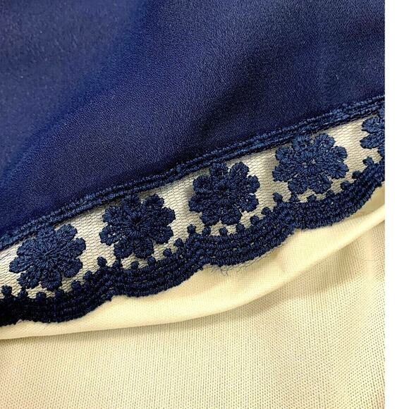 Doe Rae Dress Women Small Navy Blue Fairy Whimsygoth Mesh Lace Party Event - Picture 8 of 10